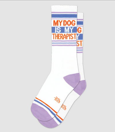 MY DOG IS MY THERAPIST Gym Crew Socks