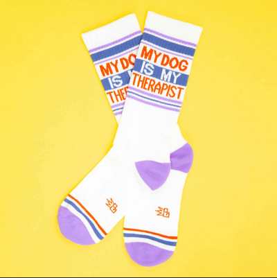 MY DOG IS MY THERAPIST Gym Crew Socks