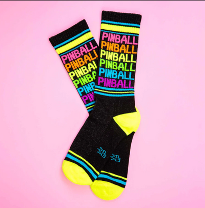 PINBALL - NEON RAINBOW Gym Crew Socks