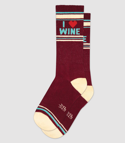 I ❤️ WINE Gym Crew Socks