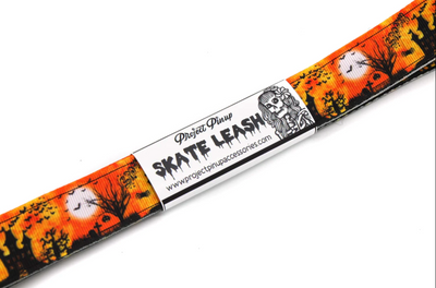 Haunted House Orange and Black Roller Skate Leash with D Rings - Adjustable - Yoga Mat Strap - Skateboard Sling - Artist Sonch Curiosities