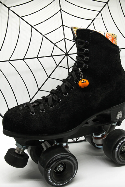 Orange Jack O Lantern Pumpkin Jingle Bell Skate Charm - Shoe Charm, Zipper Pull, Bag Charm