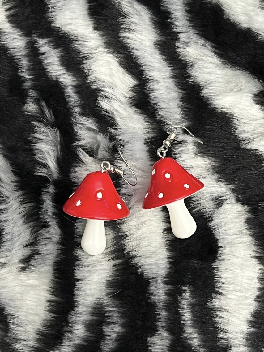 I Love You So Mushroom Dangle Earrings *PICK YOUR COLOR*