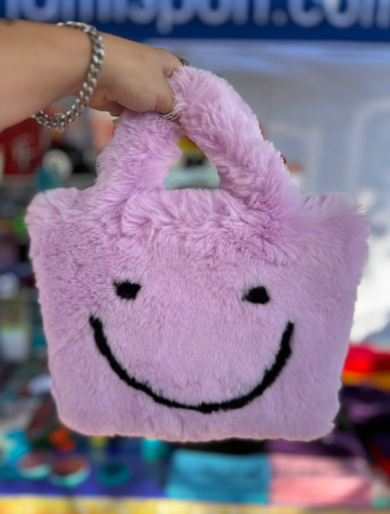 Furry Smile Face purse