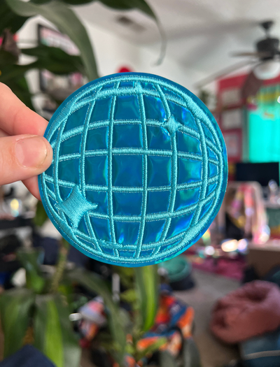 Disco Ball Holographic Patch 3.5 inches *Choose Your Style*