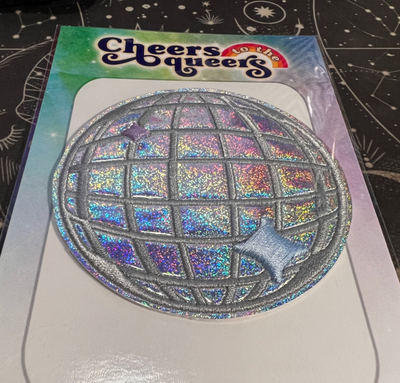 Disco Ball Holographic Patch 3.5 inches *Choose Your Style*
