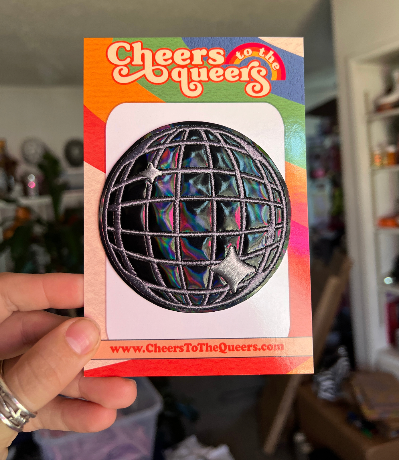 Disco Ball Holographic Patch 3.5 inches *Choose Your Style*