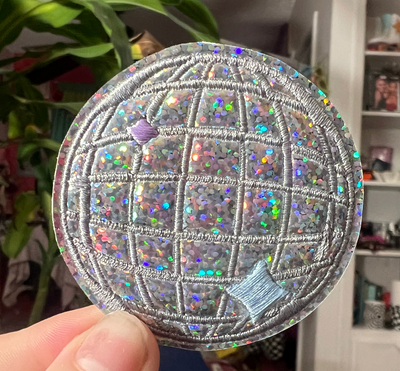 Mini Disco Ball Holographic Patch 2.5 inch *Choose Your Style*