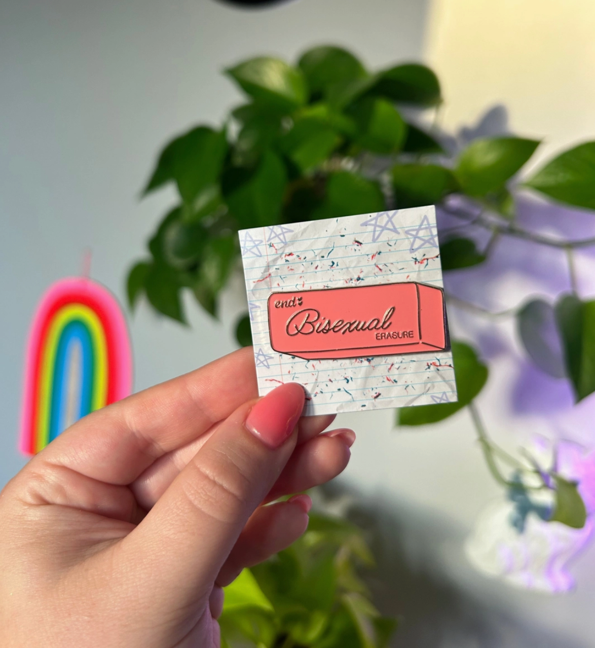Bisexual Erasure Enamel Pin