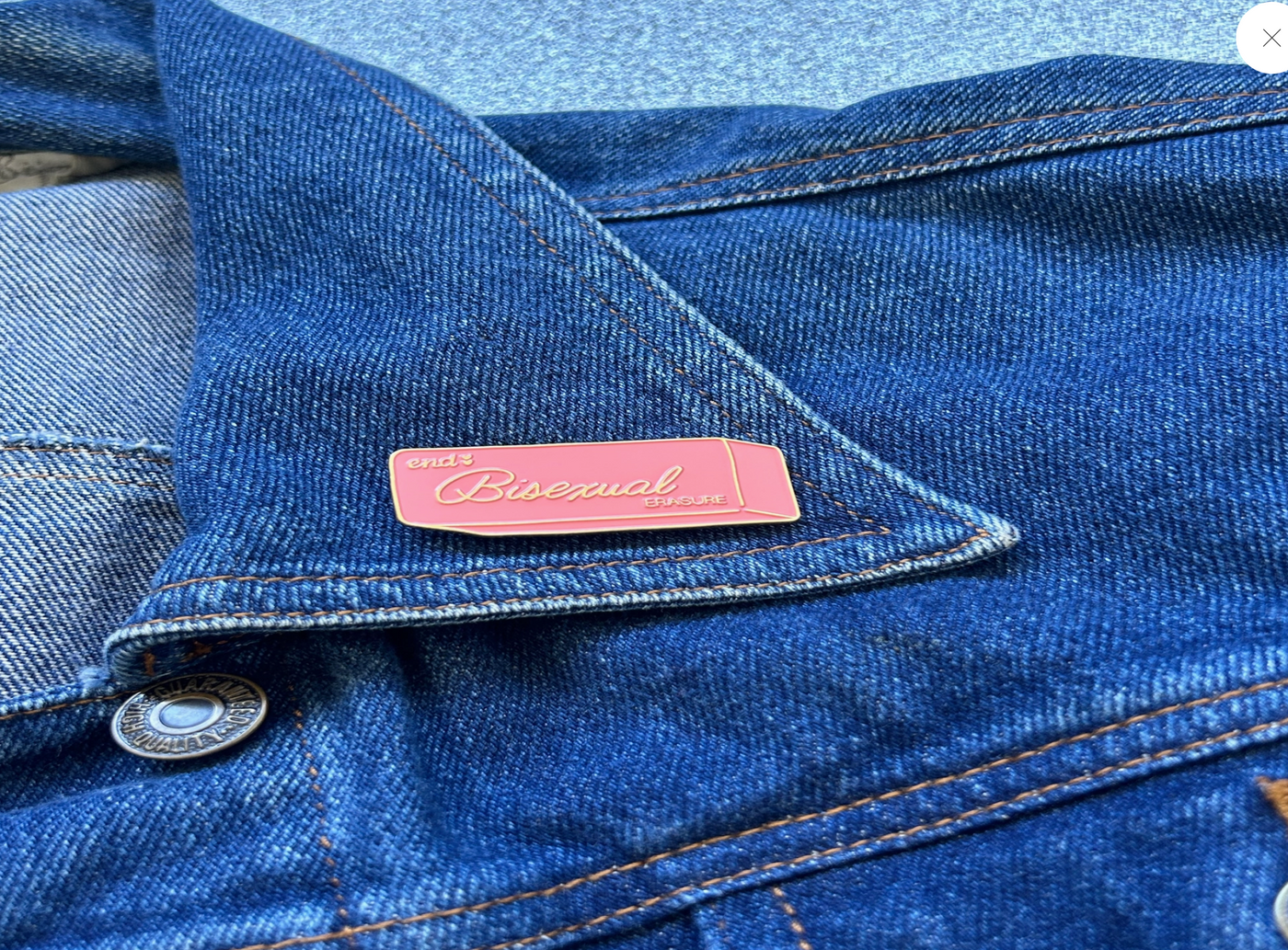 Bisexual Erasure Enamel Pin