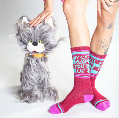 My Cat Says You're Dumb Gym Crew Socks