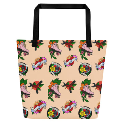 Skate Ink Large Tote Bag