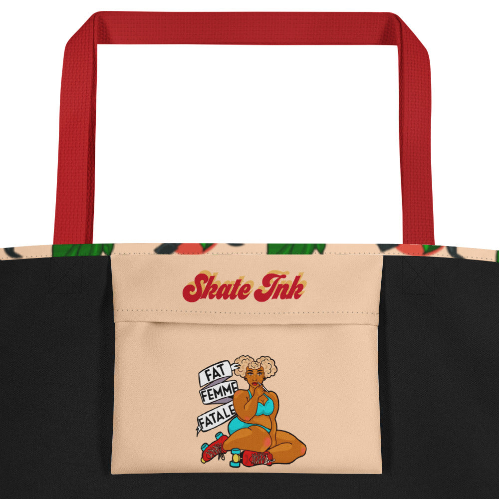 Skate Ink Large Tote Bag