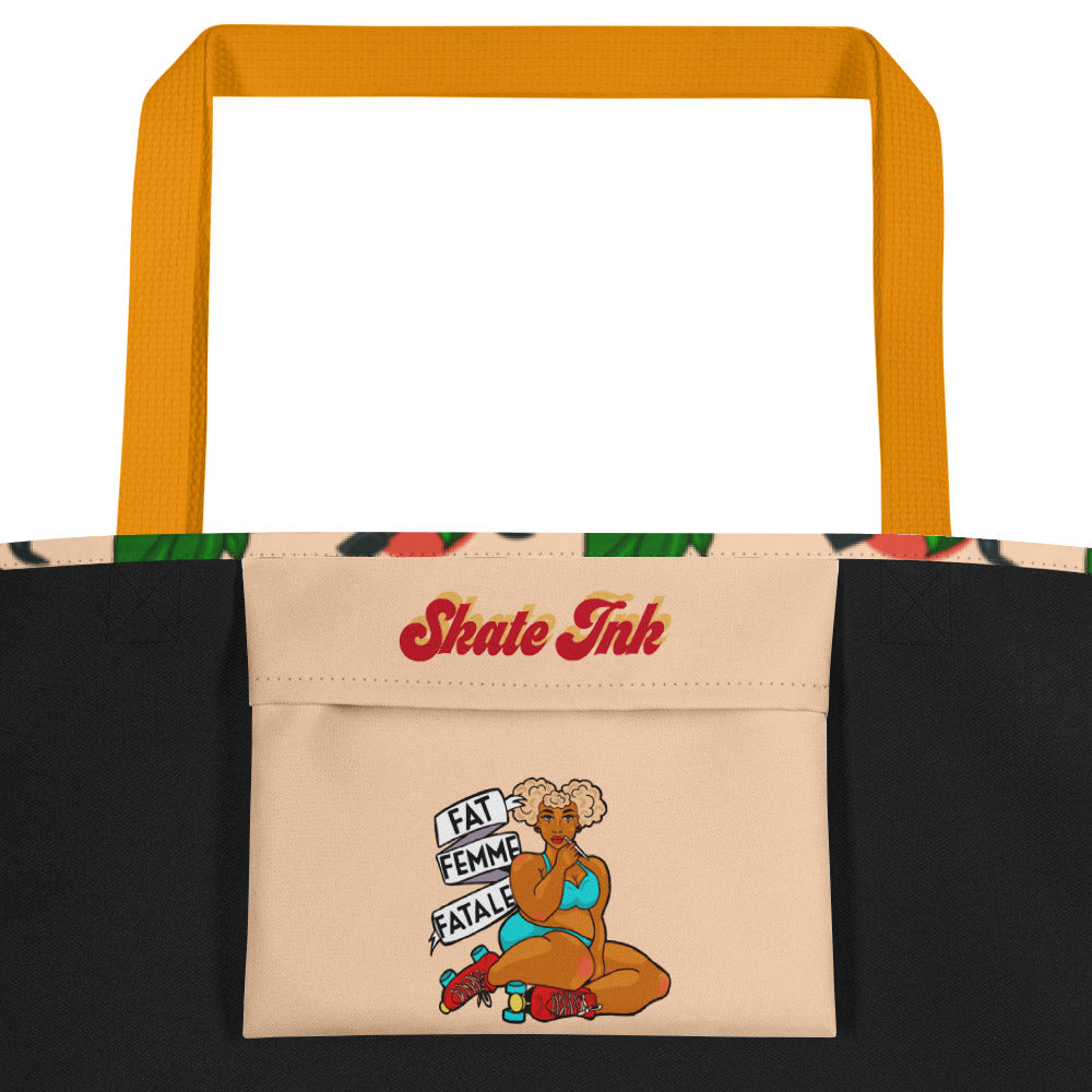 Skate Ink Large Tote Bag