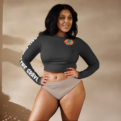 Roll Into the Grave long-sleeve crop top shirt
