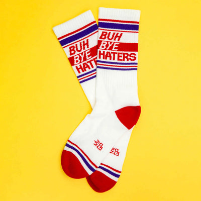 BUH BYE HATERS Gym Crew Socks
