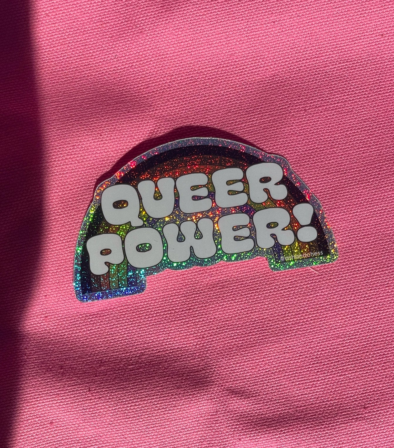 Queer Power Glitter Sticker