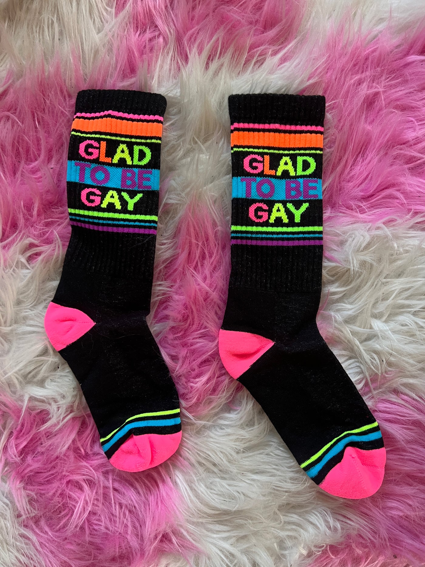 GLAD TO BE GAY Gym Crew Socks