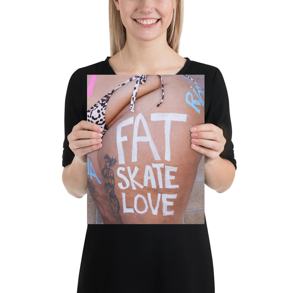 Fat Skate Love Photo paper poster