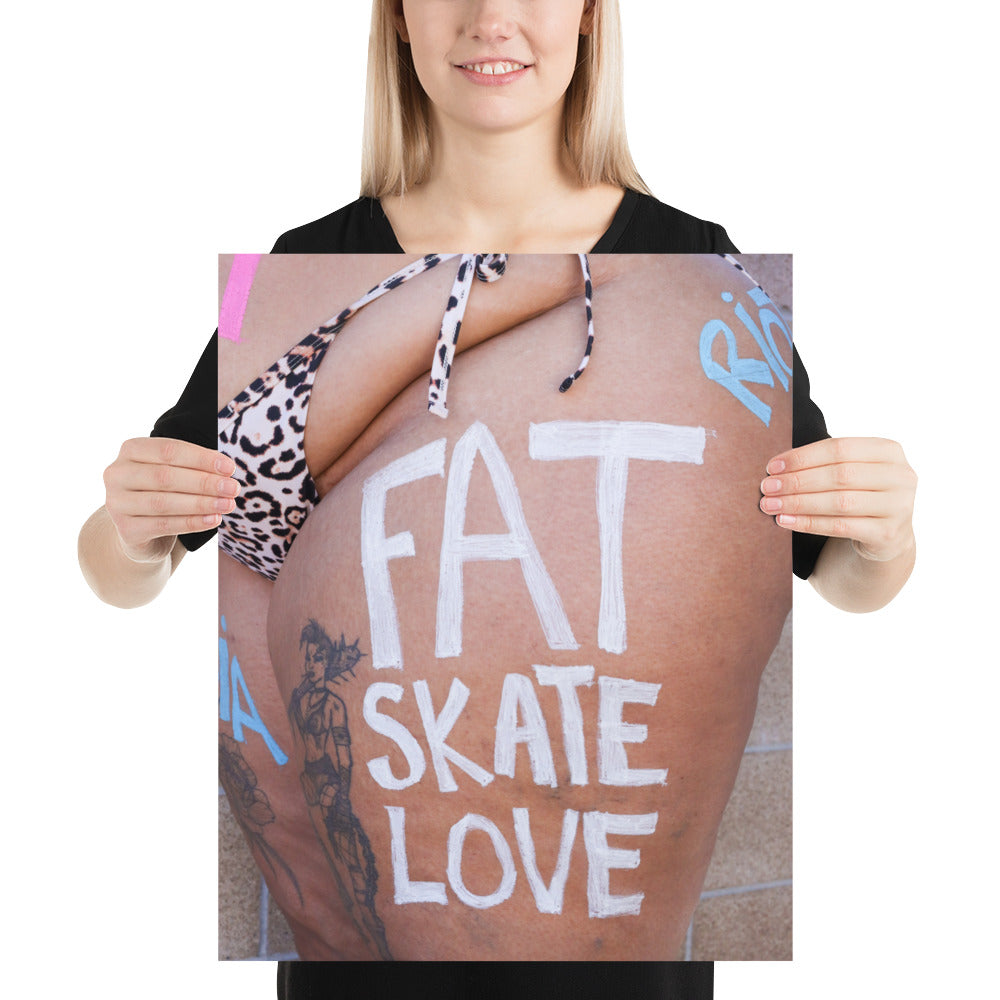 Fat Skate Love Photo paper poster