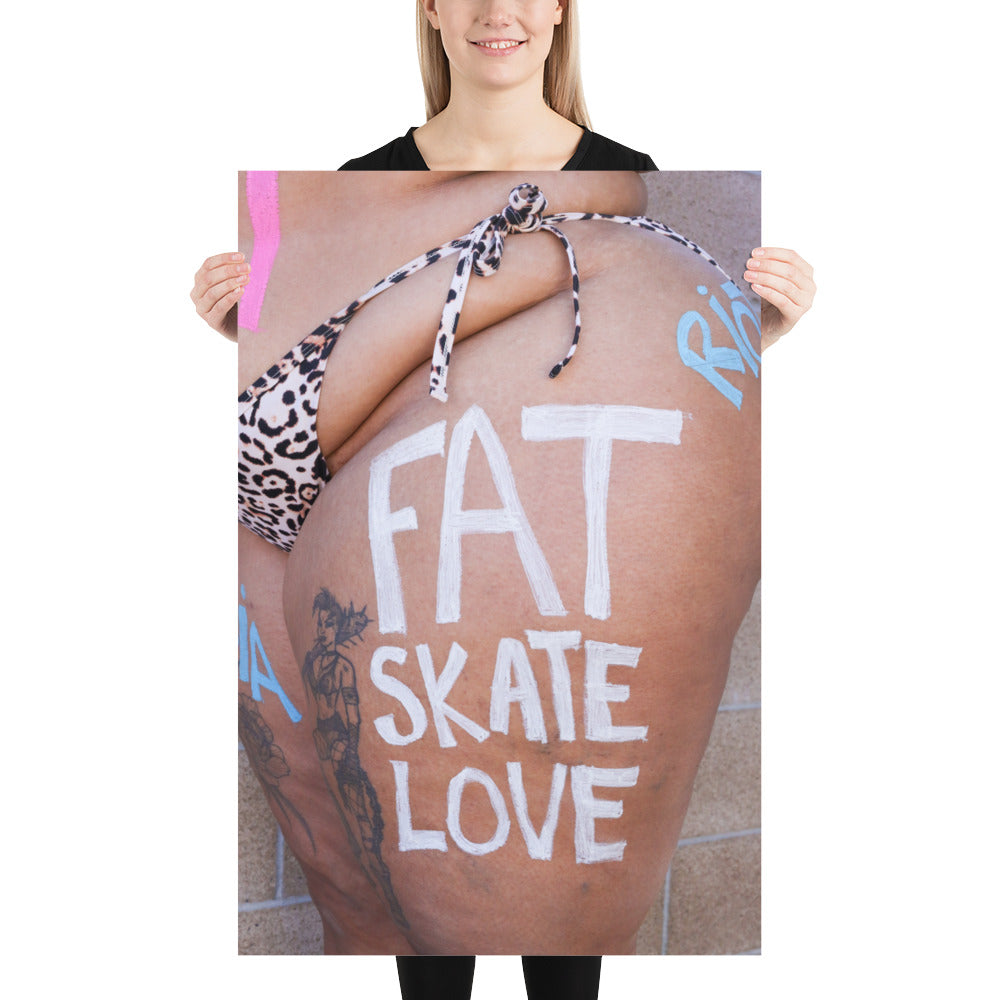 Fat Skate Love Photo paper poster