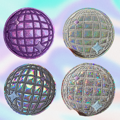 Mini Disco Ball Holographic Patch 2.5 inch *Choose Your Style*