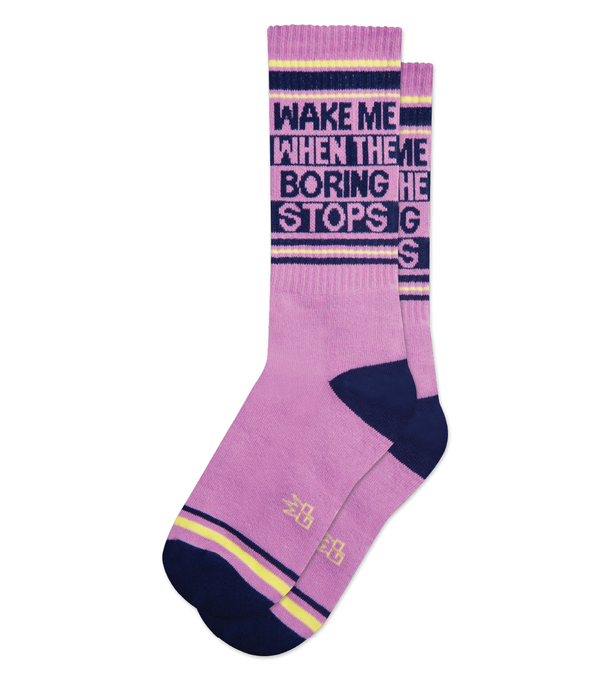 Wake me when the boring stops gym socks