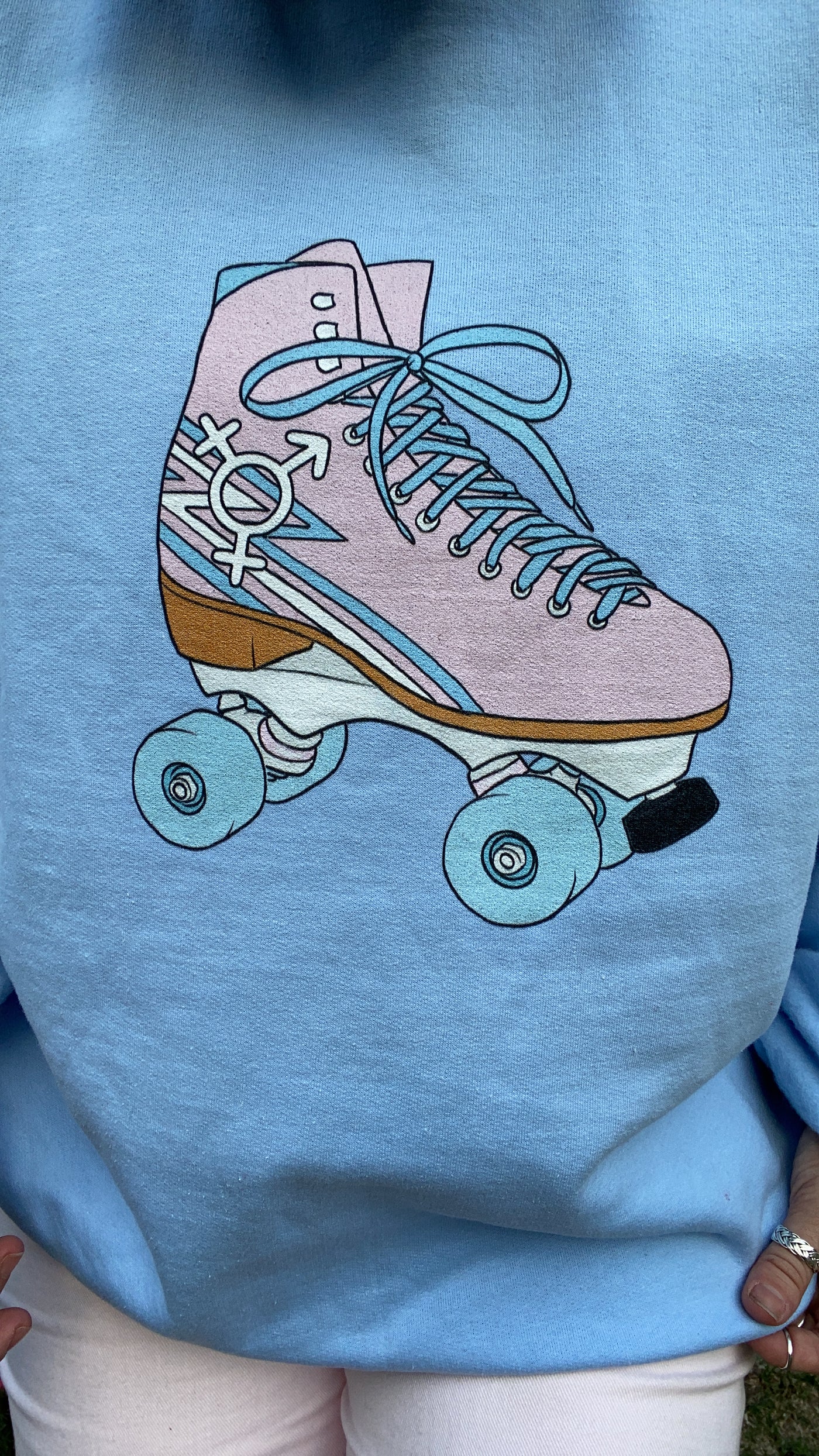 Transgender Empowerment Roller Skate Unisex Sweatshirt