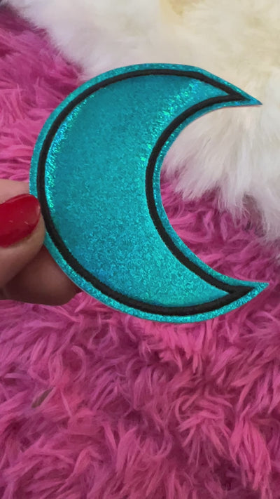 Blue Moon Glitter Holographic Patch