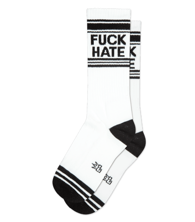 FUCK HATE gym socks