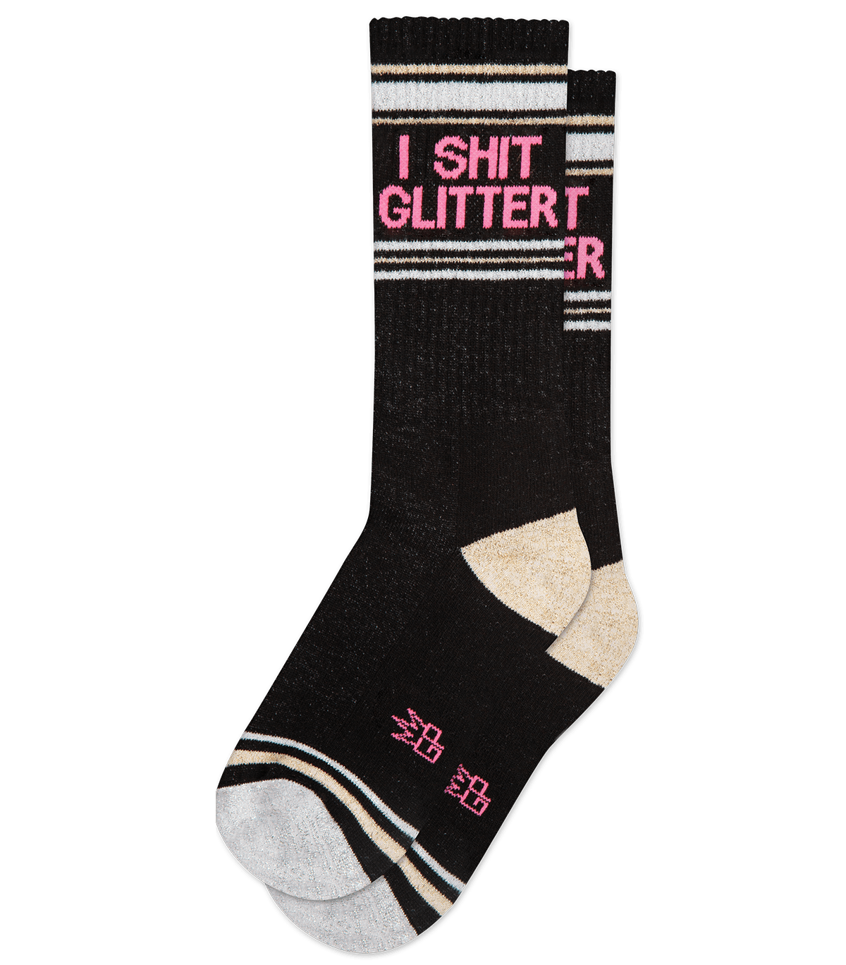 I Shit Glitter gym socks