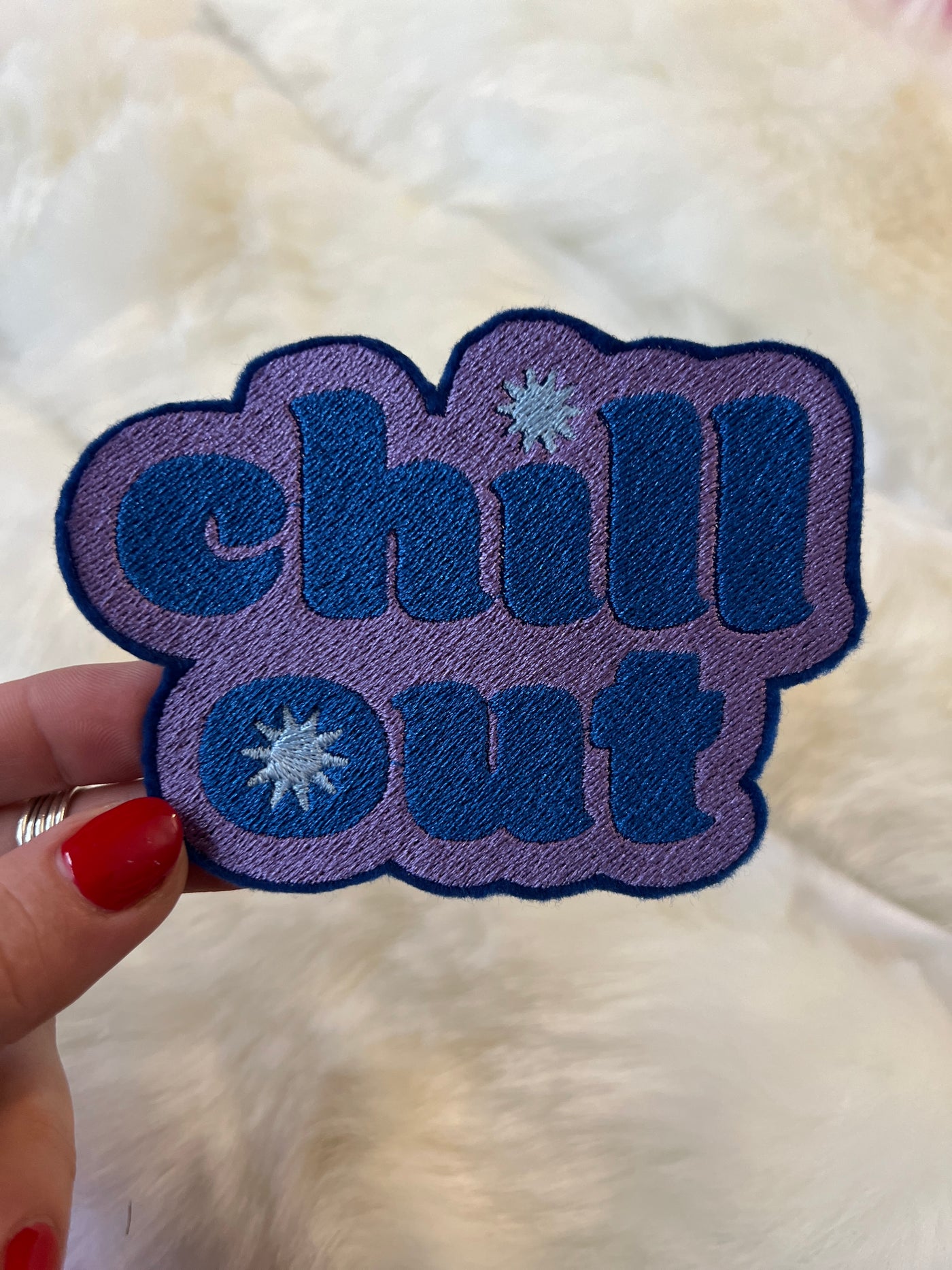 Chill Out Felt Iron on Patch