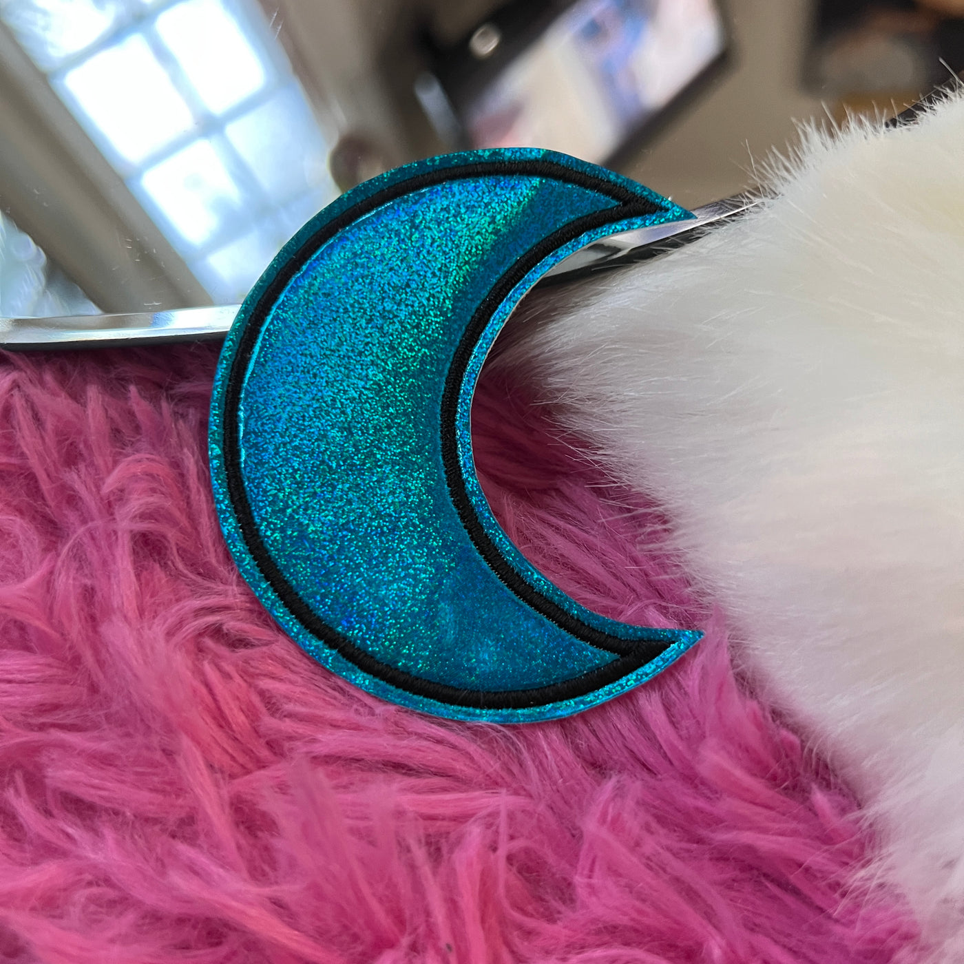 Blue Moon Glitter Holographic Patch