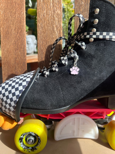 Paw Print Skate Charm - Choose your Color - Shoe Charm, Zipper Pull, Bag Charm