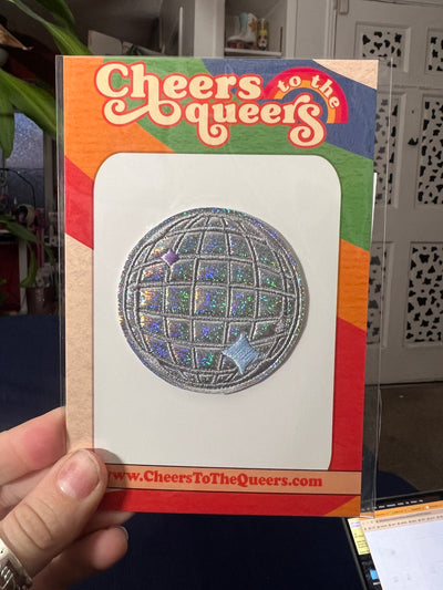 Mini Disco Ball Holographic Patch 2.5 inch *Choose Your Style*