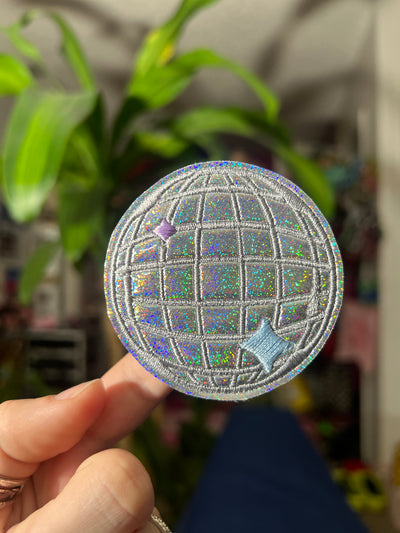 Mini Disco Ball Holographic Patch 2.5 inch *Choose Your Style*