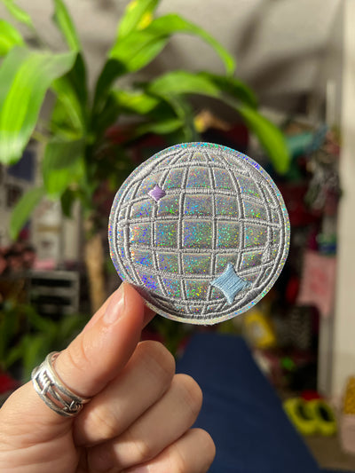 Mini Disco Ball Holographic Patch 2.5 inch *Choose Your Style*