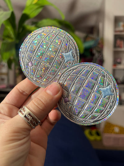 Mini Disco Ball Holographic Patch 2.5 inch *Choose Your Style*