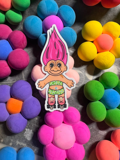 Roller Skating Nostalgia Doll Sticker