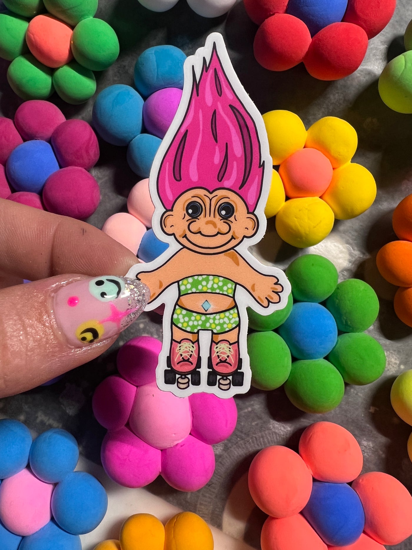 Roller Skating Nostalgia Doll Sticker