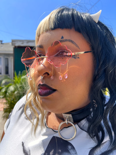 Pink Cloud Cries in Roller Skate Sunglasses