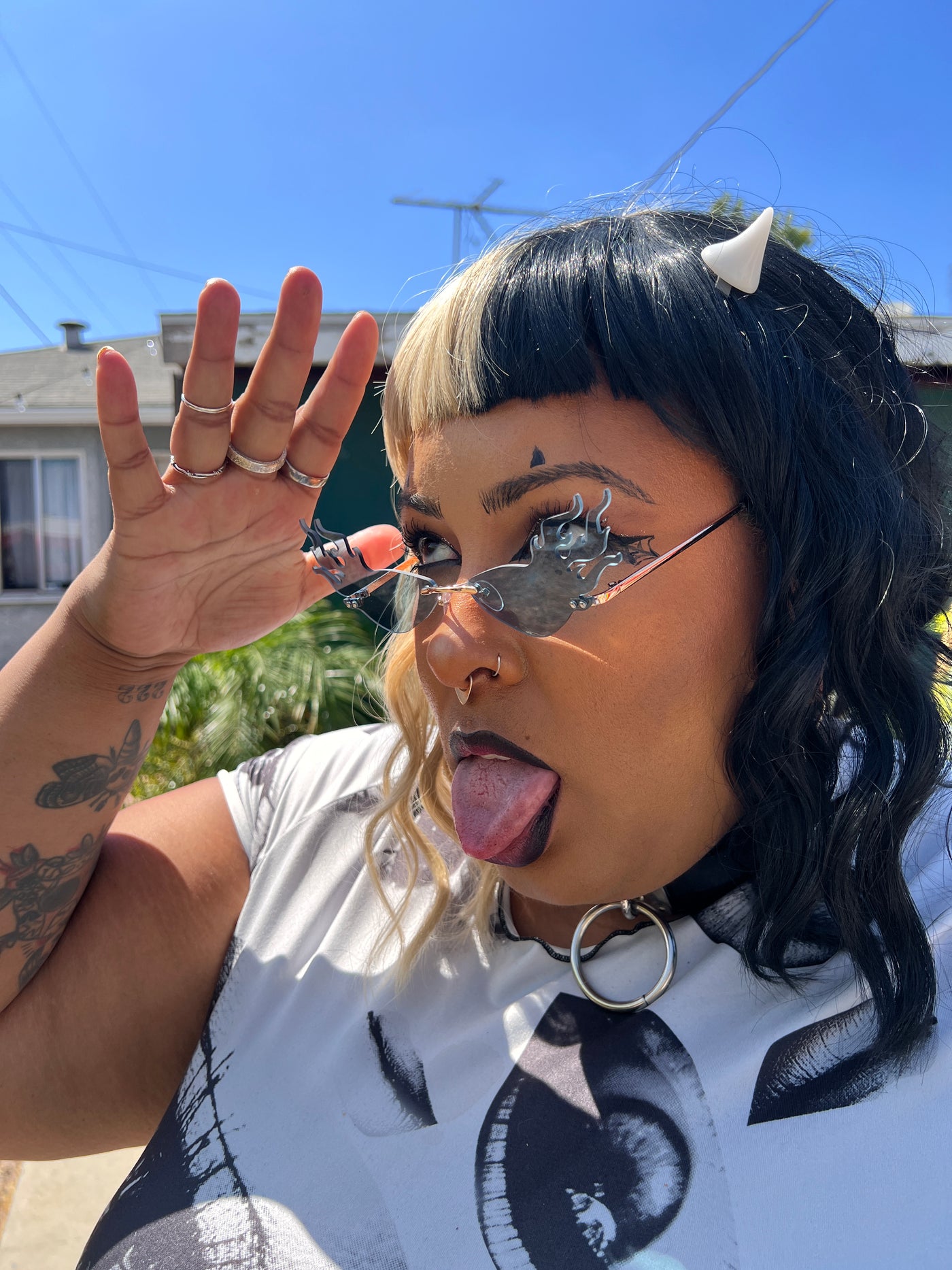 Flame Blue Sunglasses