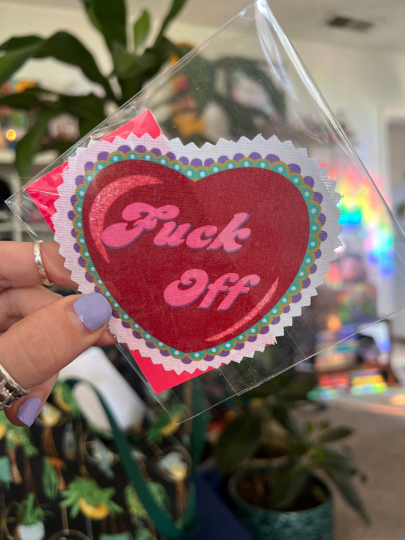 F*ck Off Heart DIY Patch