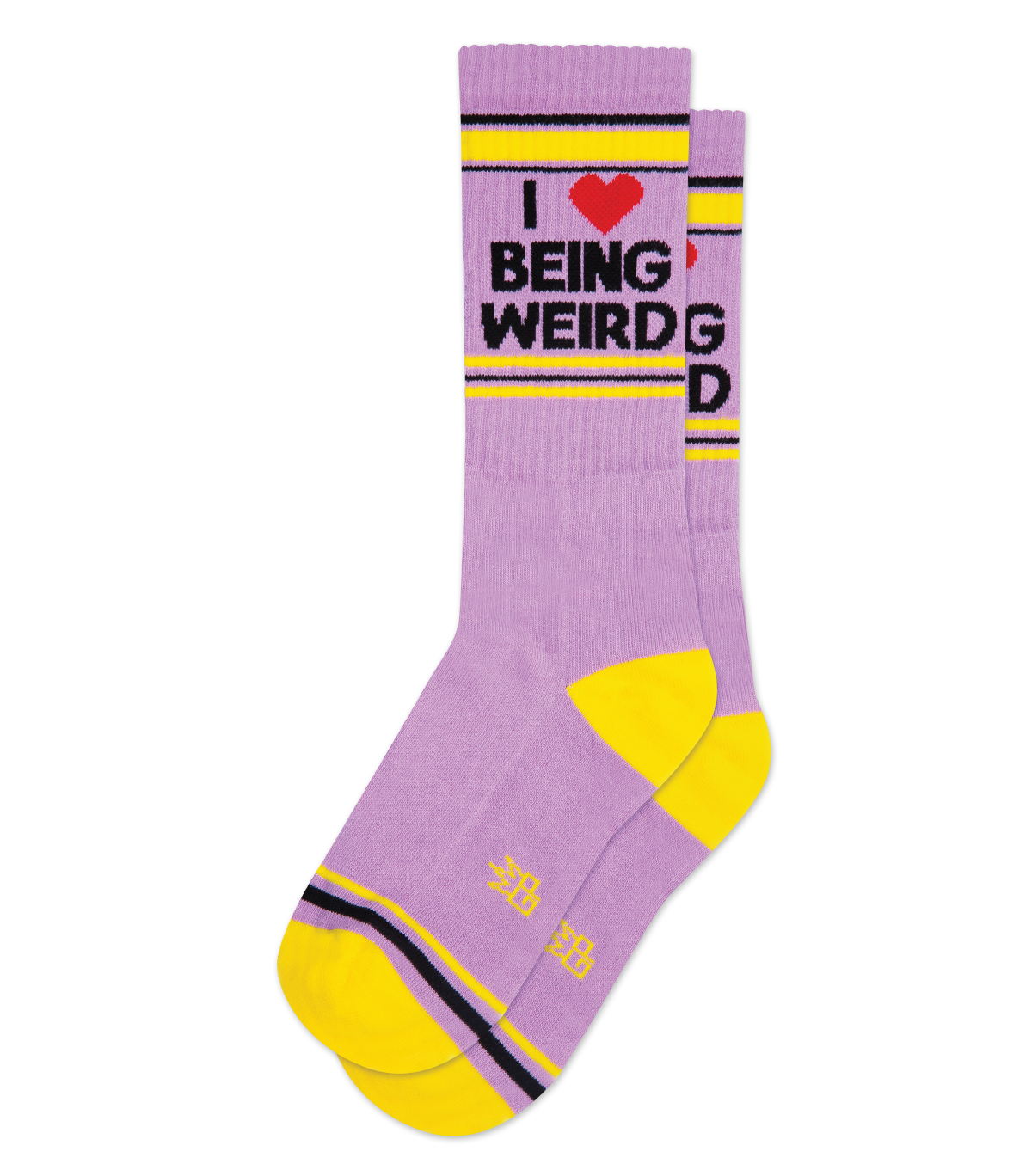 I Love Being Weird gym socks