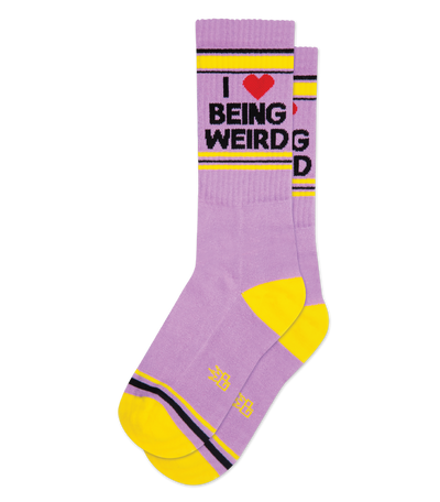 I Love Being Weird gym socks