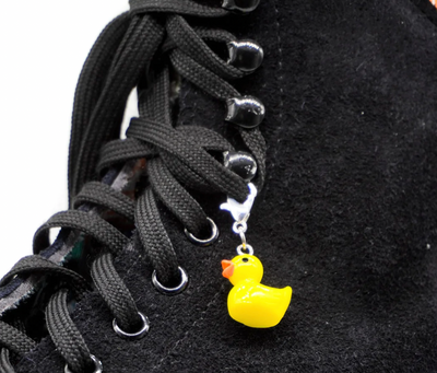 Rubber Ducky Resin Skate Charm -Shoe Charms, Zipper Pulls, Bag Charms