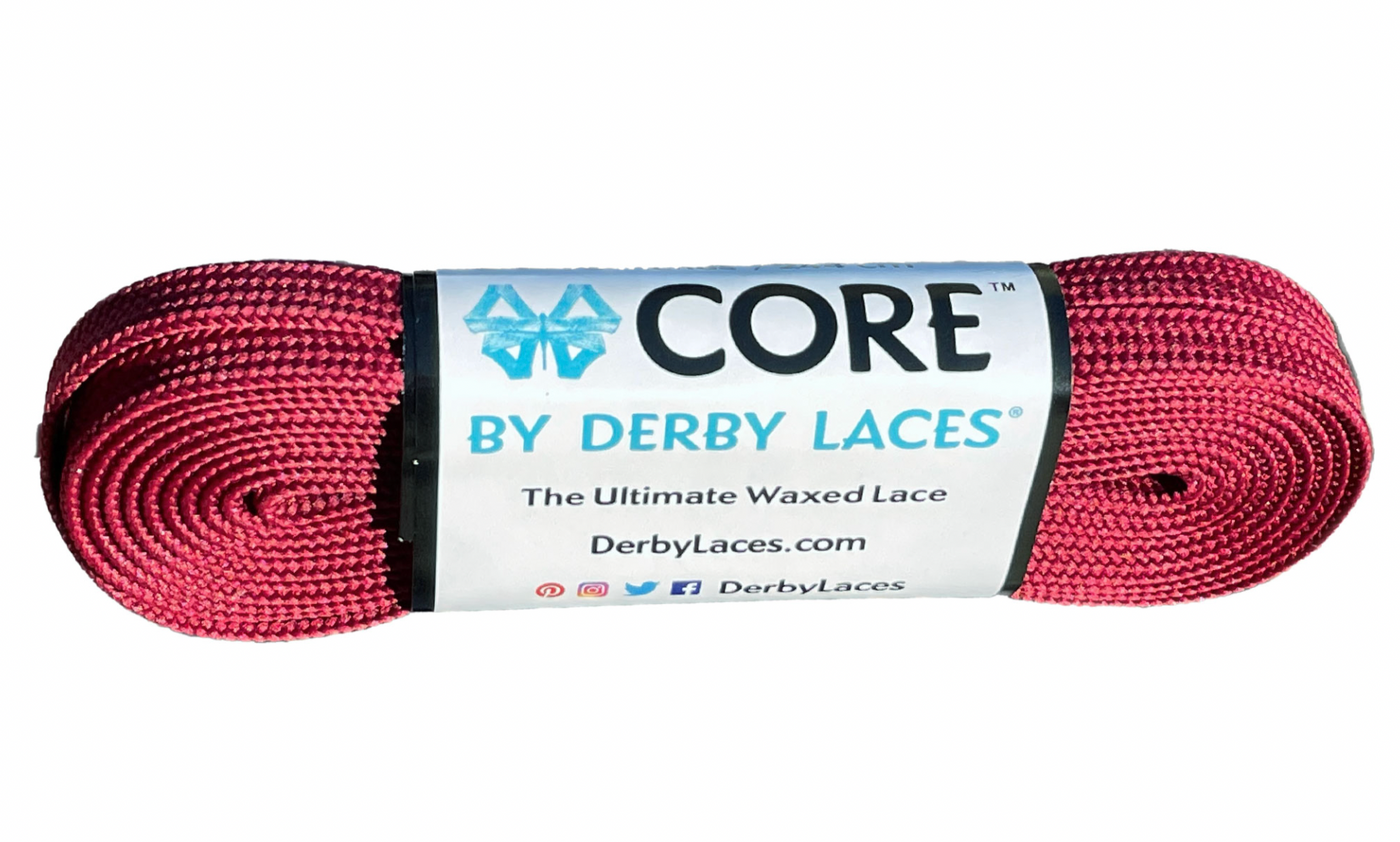 Cardinal Red – 96 inch (244 cm) CORE Shoelace by Derby Laces (NARROW 6MM WIDE LACE)