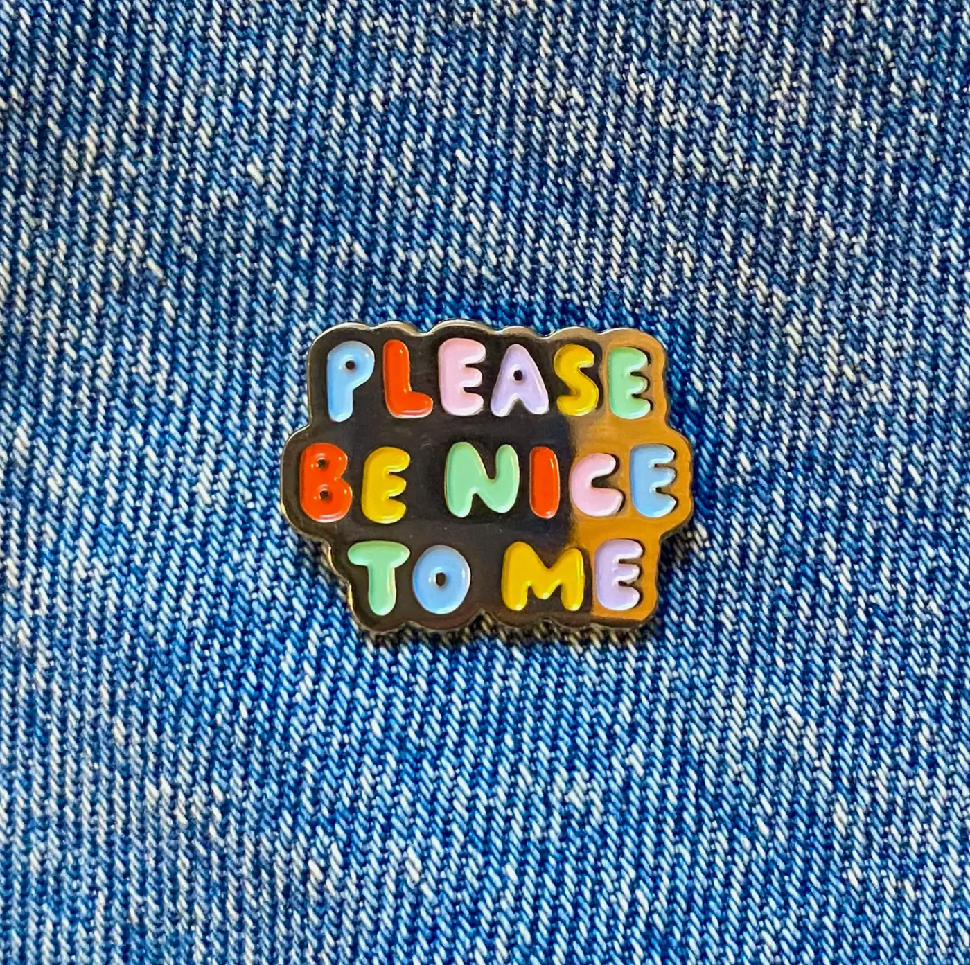 Please Be Nice To Me Enamel Pin