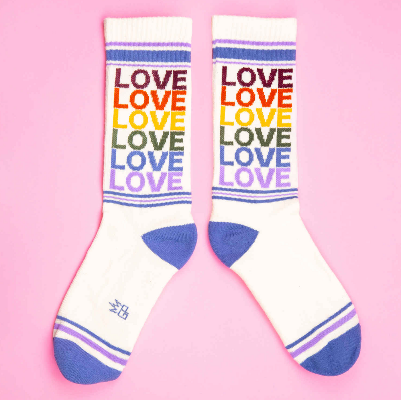 LOVE - VINTAGE RAINBOW gym socks