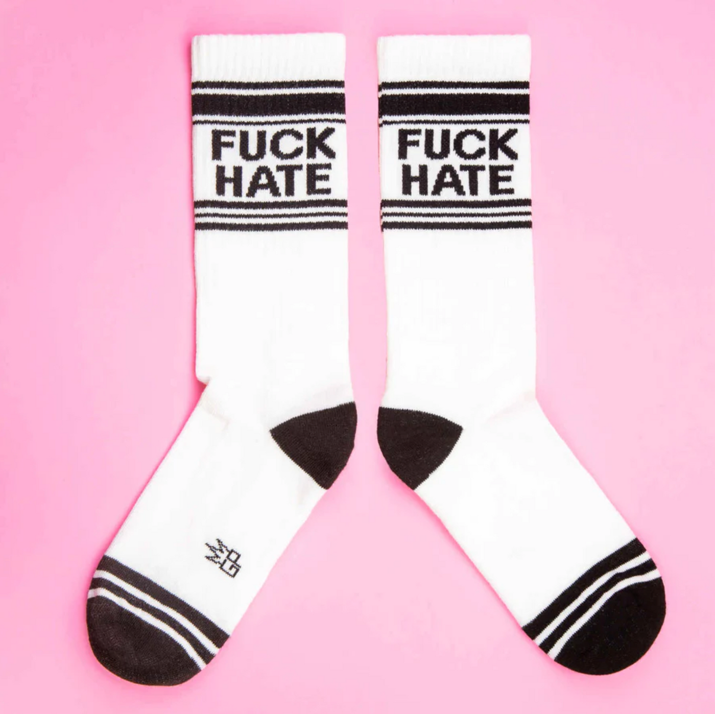 FUCK HATE gym socks